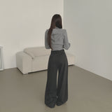 ロング／ウールンナッピングウエストアジャスタブルスラックス