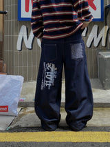 Number 01 Lettering Balloon Pants 2C