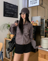 Huz Pintuck Standard Check Shirt