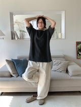 ワッフルボタンオーバーサイズTシャツ (3C)