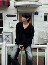 ASCLO Overfit Twist V Neck Knit (7color)