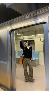 レオパードストレートワイドパンツ