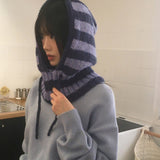 Nervin Stripe Knit Balaclava Hat