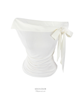 Claire Ribbon Off-Shoulder Top (2color)