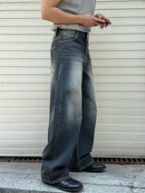 Cove banded wide denim pants