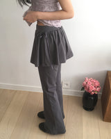 Qutin Ribbon Skirt Leggings Pants