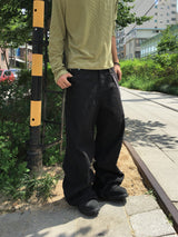 Stain Non-Fade Flare Denim Pants 2C