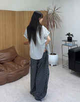 テイストライプクロップシャツ