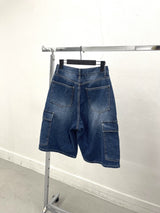 1321. Bermuda demin cargo washing pt (2color)