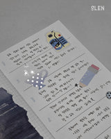 Silver Foil Object Writable Paper Kiss Cut Tape