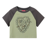 Chemical Girls Contrast color round neck raglan short sleeve T-shirt