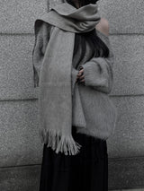 overfit mohair lips-neck knit (2color)