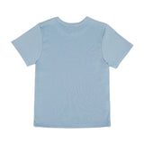 90's スカラップステッチネックTシャツ (DUSTY BLUE)