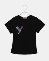 ダティンドットプリンテッドショートスリーブTシャツ