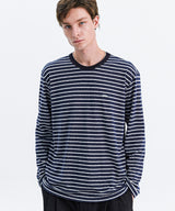 SURFER STRIPE LONG SLEEVE_NAVY