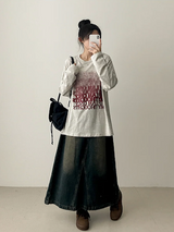NT グラディエントノイズプリンティド長袖Tシャツ
