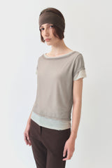 Mesh Layered Top / Beige