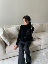 Winter Blend Wool Polar Semi-Slim Fit Long Sleeve Knit Top (5 Colors)