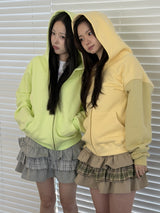 CEC LABEL ZIP-UP HOODIE (NEON)