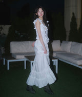 Pure Lace Frill Long Skirt