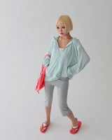 Summer Salanta See-through Oversized Fit Hooded Zip-Up Jacket