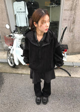  STRING VELLVET  HOOD JACKET