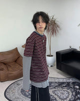 ルエンサマーストライプ長袖Tシャツ