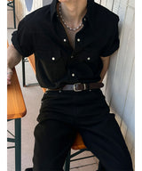 [SET UP가능] Cotton semi wide denim pants(2color)