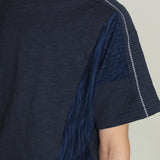 Crease half T-shirts / Navy