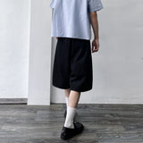 Snap-Button Wide Shorts