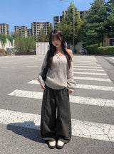 Demon Pintuck Cotton Long Wide Pants