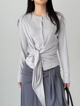tied button cardigan (3color)