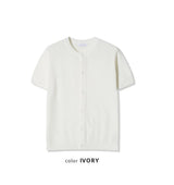 [Cool Item] バックルラウンドネックハーフアーディガン(4color)