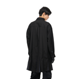 RELABEL ニッチデザインプリーツスプライシングコントラストカラーファブリックロングシャツファッションブランドシャツ