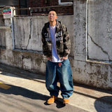 Vintage Two-Way Camo Hood Zip-Up