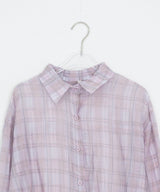 Rimu Summer Loose-Fit See-Through Check Shirt