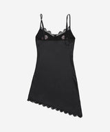 Rose Lace Slip Dress #Black
