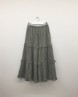 Nadine Check Frill Skirt (2color)