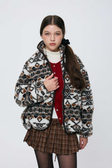 NORDEN FLEECE JACKET / BROWN