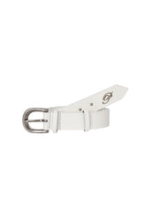 SIGNATURE LEATHER BELT ivory