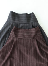 Autumn Stripe Flare Midi Skirt
