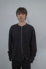 Striped Layer Cardigan Chacoal