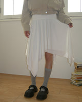 Slut lipped unbalanced cancan midi skirt