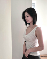 ヌディヘアラップVノースリーブトップ