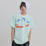 DREAM ドルフィンストライプ半袖Tシャツ