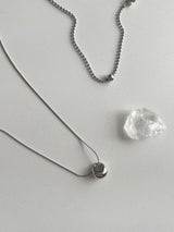 ddo vertical bold donut coin two way long layered necklace