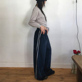 [スタイルレコメンデーション💌/MADE] クリシャ ベルベット レース トラックパンツ