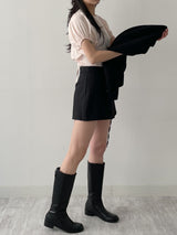 Puff Strap Short Sleeve Blouse