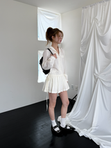 pleats mini dress