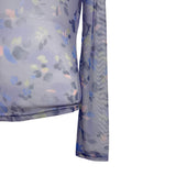 (2color) Bokeh Flower Sheer Mesh Tee